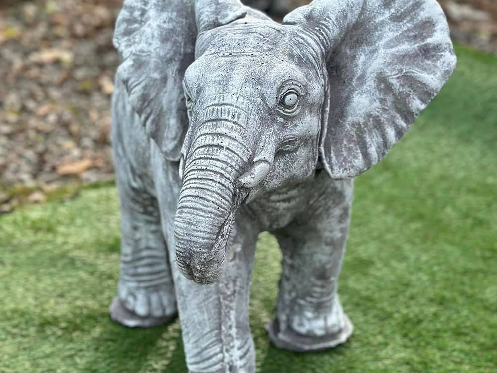 Garden figure of elephant