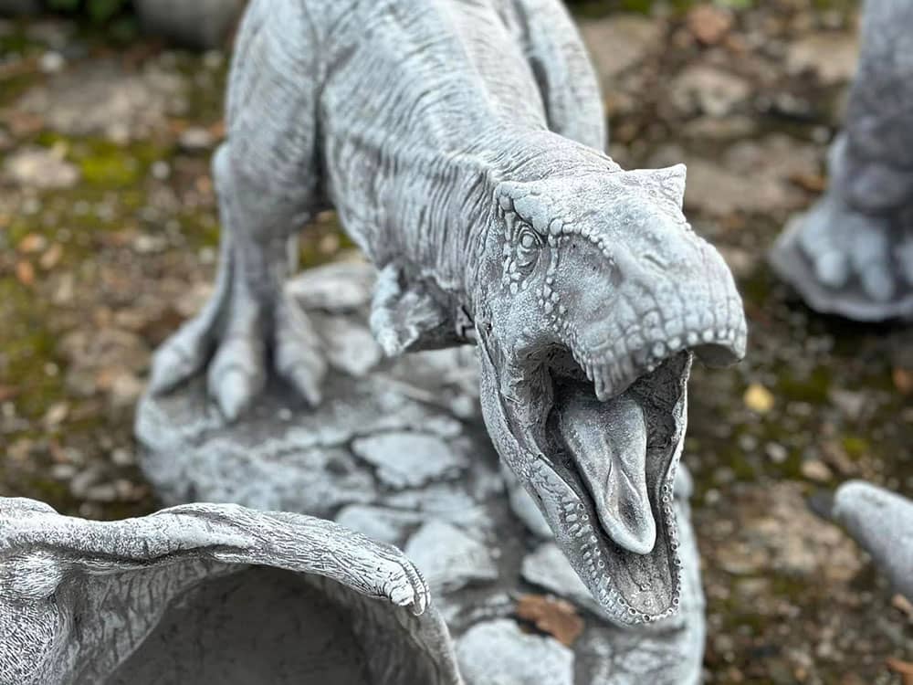 Stone figure of T-Rex