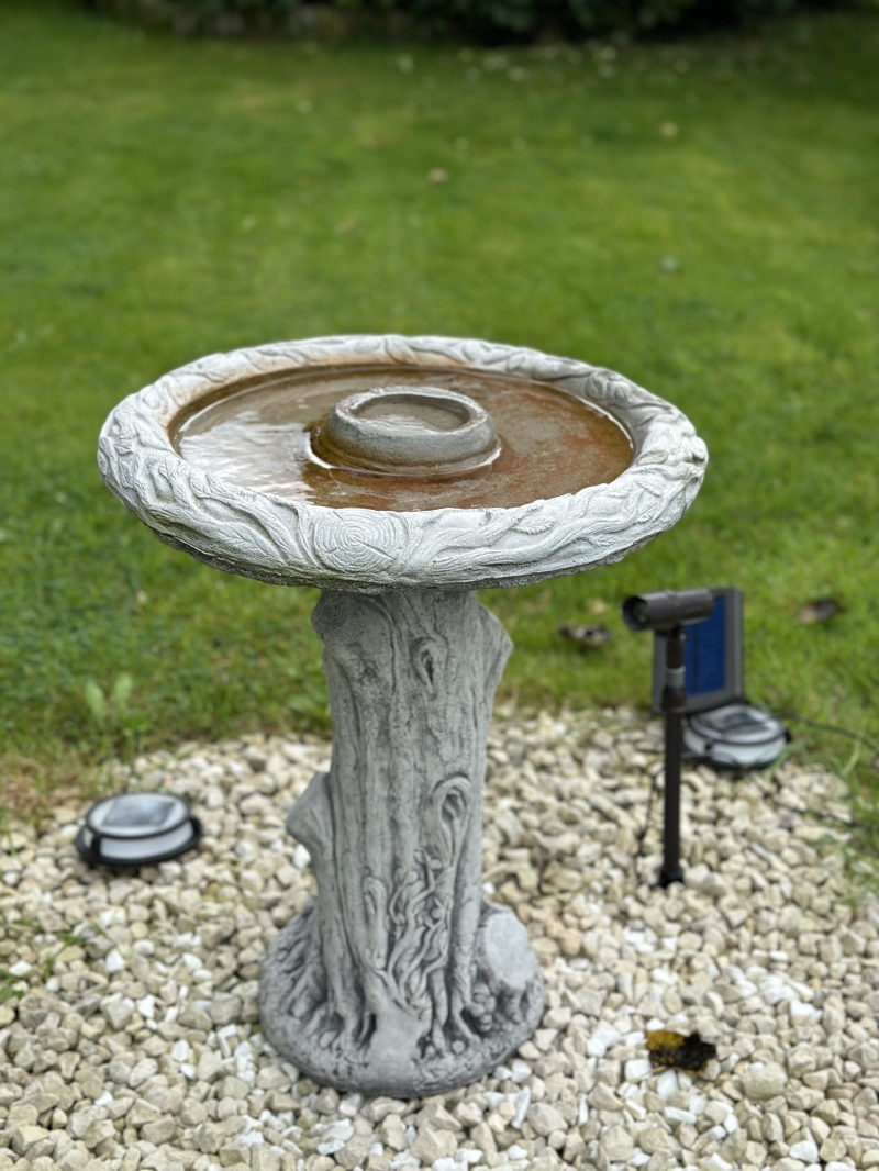 Tree Trunk Bird Bath 